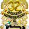 Gold 32nd Birthday Decorations kit, Cheers To 32 Years Banner Balloons,32nd Cake Topper Birthday Sash, Gold Tinsel Foil Fringe Curtains, for 32 Birthday&Anniversary Decorations