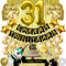 Gold 31st Birthday Decorations kit, Cheers To 31 Years Banner Balloons,31st Cake Topper Birthday Sash, Gold Tinsel Foil Fringe Curtains, for 31 Birthday&Anniversary Decorations