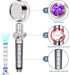 Handheld Shower Head Turbocharged Unique Propeller Design with Filter and Pause Switch Adjustable Flow, 360 Degrees Rotating(Purple)