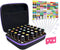 Essential Oils Storage, TUZAZO Essential Oils Carrying case for 30 Bottles 5ml 10ml 15ml, Hard Shell Shockproof & Durable, Come with Bottle Opener, Bottle Cap Labels (Black&Purple)