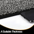 ITSOFT Non-Slip Polyester Dirt Trapper Door Mat Indoor Outdoor Entrance Rug for Front Door Super Absorbent, Machine Washable, 35 x 24 Inches Black & White
