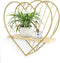 MAZJOARU Gold Floating Shelf for Wall, Heart Shelf Wall Mounted Metal Wood Hanging Shelf for Bathroom Cute Modern Wooden Wall Shelf for Bedroom Living Room Kitchen Children Room Decor Gift