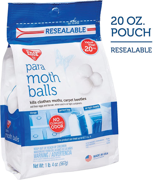 Enoz para Moth Balls - 20 oz. Bag (Case of 6)