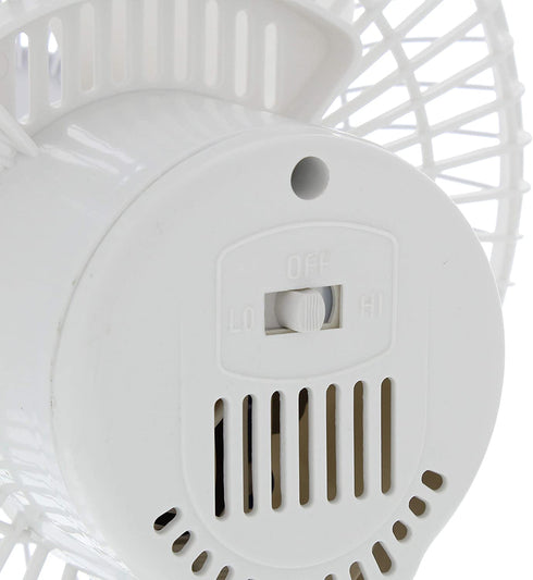 Comfort Zone CZ6XMWT-EC 6" Electric Fan, 6" 2 in 1, White