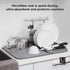Umbra Udry Rack and Microfiber Dish Drying Mat-Space-Saving Lightweight Design Folds Up for Easy Storage, Standard w, Charcoal