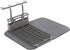 Umbra Udry Rack and Microfiber Dish Drying Mat-Space-Saving Lightweight Design Folds Up for Easy Storage, Standard w, Charcoal