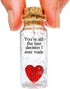 Anniversary Heart Decor Gift for Her and Him - Personalized Valentines Day Gifts - I Love You Presents for Wife and Husband (Red Heart in a Bottle, You're Still the Best Decision I Ever Made)
