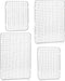 Tebery 4 Pack 304 Grade Stainless Steel Cooling Rack Set Various Size Baking Rack Grill Racks