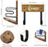 TJ.MOREE Ironing Board Hanger Wall Mount - Laundry Room Iron and Ironing Board Holder,Oak Iron Holder and Detachable Ironing Board Holder Hooks Provincial Stain Suitable for T&Y Shaped Ironing Boards