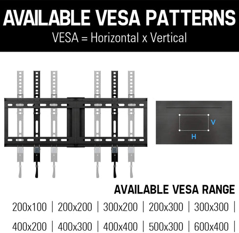 Mounting Dream Tilting TV Wall Mount for Most 37-70 Inches Flat Screen TVs, TV Mount - Wall Mount TV Bracket up to VESA 600x400mm and 132 lbs - Easy to Install on 16", 18", 24" Studs