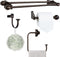 TONIAL Bathroom Hardware Set, Antique Bronze Traditional Upgraded Towel Bar Rack Set 4 Piece - Includes 20" Double Towel Bar, Toilet Paper Holder, Towel Hook, Towel Holder, Bathroom Accessory Set
