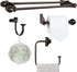 TONIAL Bathroom Hardware Set, Antique Bronze Traditional Upgraded Towel Bar Rack Set 4 Piece - Includes 20" Double Towel Bar, Toilet Paper Holder, Towel Hook, Towel Holder, Bathroom Accessory Set