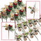BANBERRY DESIGNS Woodsy Floral Picks Set of 10 Snow Tip Pinecone Red Berries Sprays Wooden Embellishments DIY for Christmas Garlands Wreaths Flower Arrangements Rustic Home Décor