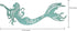 Xanter Large Blue Reversible Mermaid Metal Wall Decor (27 1/4 x 9 1/4 x 1/16 inches)