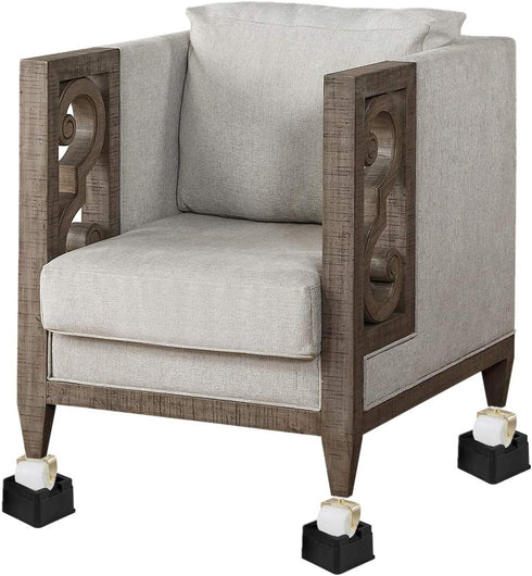 Joyclub 2 Inch Heavy Duty Bed Risers Durable and Stackable Bed Lifts Fits to Casters or Legs of Sofa, Table, Couch and Bed Frame (4 Pack)