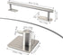 M V VOIMAKAS Self Adhesive Towel Rack Set for Bathroom, 3M 304 Stainless Steel Brushed Nickel Kitchen Towel Bar for Washroom Glass Ceramic Tile Wall Mounted 15.7in