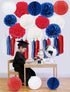 Graduation Decorations 2022 Navy Blue Red White Nautical Party Decor Base Ball Decorations 4th of July/Patriotic Decorations Fourth of July Party Favors Birthday Sail Boats Party Decorations