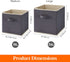 Lifewit Collapsible Storage Cubes 11 Inch Foldable Fabric Bins Multi-Color Organizers Decorative Organizing Baskets for Shelves for Closet, Utility Room, Storage Room Set of 6 Grey