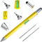 Cool Pen Gifts for Men, Cutier 6-in-1 Multi Tool Tech Pen Gadgets Tools for Men , Personalized Gifts for Dad or Him, Funny Gift for Christmas, Father's Day Valentines or Birthdays Gifts (Yellow)