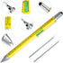 Cool Pen Gifts for Men, Cutier 6-in-1 Multi Tool Tech Pen Gadgets Tools for Men , Personalized Gifts for Dad or Him, Funny Gift for Christmas, Father's Day Valentines or Birthdays Gifts (Yellow)