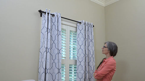 Spark Innovators Silver Tap Bracket - Easy Install No Drill Curtain Rod Brackets - As Seen on TV - Set of 2