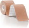 Kinesiology Tape Pro Athletic Sports. Knee, Ankle, Muscle, Kinetic Sport Dynamic, Physical Therapy. Strong-Rock Breathable h2o Resist Cotton.Roll,pre-Cut 10 in Strip -Beige