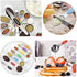 Sunnyac Measuring Spoons with Strong Magnets, Set of 8 Stainless Steel Measuring Spoons with Leveler, Double-Ended Metal Teaspoon and Tablespoon for Dry and Liquid Ingredients (Multi-colored)