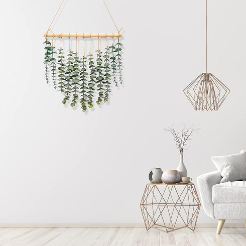 Artificial Eucalyptus Wall Hanging Plant, Boho Wall Decor for Bathroom Greenery Wall Hanging Decor for Bedroom, Farmhouse, Wedding and Living Room