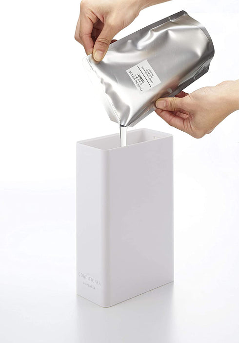 Yamazaki Tower Conditioner Dispenser White Rectangular