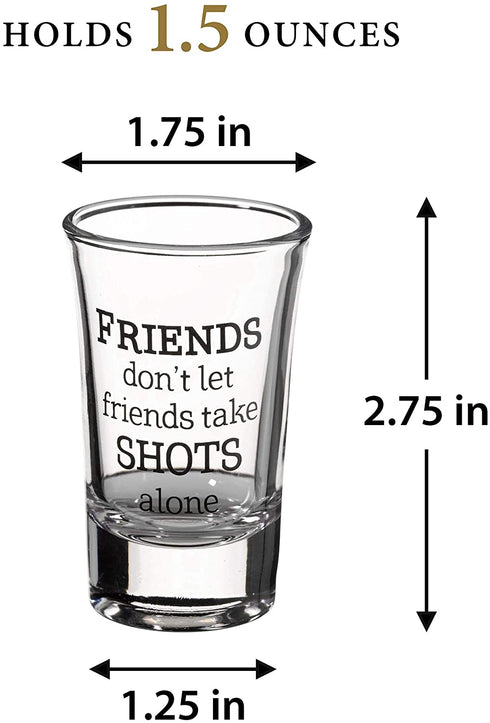 Lillian Rose Party Shot Glasses Set of 4, 1.5oz, Clear