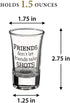 Lillian Rose Party Shot Glasses Set of 4, 1.5oz, Clear
