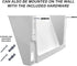 Acrimet 3 Pockets Wall Mount File Holder Organizer Letter Size, White Color (Hangers Included)