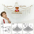 Stuffed Animal Toy Hammock Macrame, Hanging Organizer Pet Net Holder Boho Display Corner Plush Toy 3 nails for Girl Nursery Playroom Bedroom Kids Room (45inch)