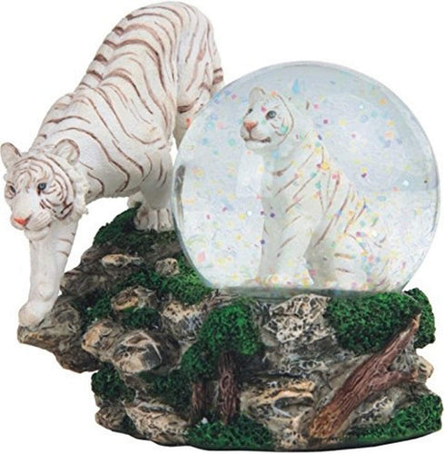 StealStreet SS-G-28052 Two White Tigers Snow Globe, 4.25"