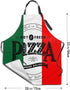 EZYES Pizza Apron, Cat & Pizza Kitchen Aprons with Pocket & Adjustable Neck for Chef Cooking Gardening Home Adult Size