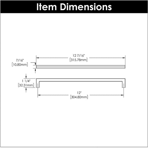 Hickory Hardware HH075336-BGB Skylight Collection Pull, 12 Inch Center to Center, Brushed Golden Brass