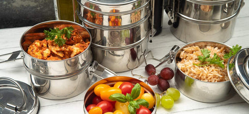 4 Tier Indian-Tiffin Stainless Steel Large Tiffin Lunch Box