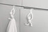 Umbra Buddy Space-Saving Over The Cabinet Storage Hooks, Kitchen and Bathroom Organizer, Set of 2, White, 2 Count