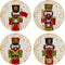 Certified International Holiday Magic Nutcracker 6" Canape/Luncheon/Snack Plates, Set of 4, Multicolor