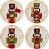 Certified International Holiday Magic Nutcracker 6" Canape/Luncheon/Snack Plates, Set of 4, Multicolor