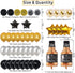 NANINUNENO 27th Gold Birthday Decorations,Gold Black Silver Happy Birthday Balloons Supplies for Boy Men Girl Women,27 Birthday Party Set with27 Gold Number Balloons Happy Birthday Banner and Whiskey Bottle Balloons