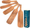 Spurtle set As Seen on TV- Nice-nook 5pc wooden spoons for cooking made with Premium teak wood-Cookware Utensils For Non Stick , Baking, Smashing, Scooping, Spreading, Serving and More-Great gift.