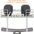 TJ.MOREE Ironing Board Hanger Wall Mount - Laundry Room Decor Iron and Ironing Board Holder, Metal Wall Mount with Large Storage Blue Wooden Base Basket and Removable Hooks (Turquoise)