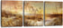 3 Piece Canvas Bathroom Wall Art Yellow Beach Prints Picture Paintings Framed Bedroom Living Room Wall Decor Modern Home Coastal Decorations Artwork Size 12x16 inches x 3 Panel Ready to Hang