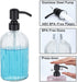 okasi Soap Dispenser Replacement Pump,2pack Black-Colored Brushed Metal Lotion Pump Parts,Soap Dispenser Pumps Fit Standard 8oz 16oz Boston Round Bottles, Stainless Steel