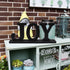 Wood Joy Sign Tabletop Joy Letters Sign Freestanding Wooden Cutout Word Decor Decorative Mantel Signs for Home Decor (Black(Joy))