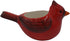 Comfy Hour Joyful Holiday Collection 3" Red Feather Cardinal Stoneware Sculpture Candle Holder, Ceramic