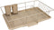 Sweet Home Collection 3 Piece Dish Drainer Rack Set with Drying Board and Utensil Holder, 12" x 19" x 5", Taupe