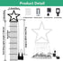 Decute Christmas Decorations Outdoor String Lights 8 Modes and Timer with Remote, Waterproof 320 LED Christmas Tree Lights Star Lights for Yard Garden Backyard Wedding Holiday Decor Warm White