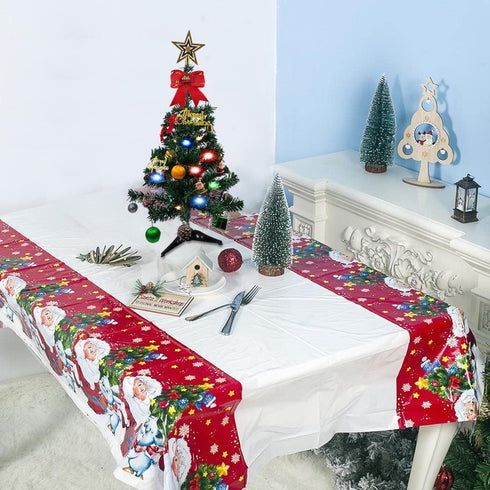 Artificial Mini Christmas Tree, 24 Inch Small Table Top Christmas Tree with Lights Hanging Ornaments Tree Star Topper for Kids Christmas DIY Project for Xmas Home Indoor Desk Tabletop Decoration